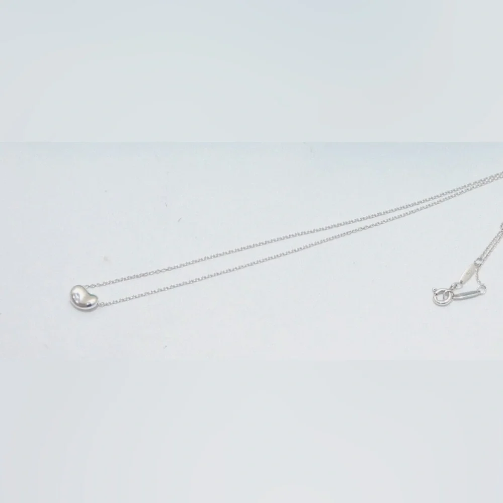 Tiffany & Co. Silver Small Bean Necklace - Picture 2 of 2